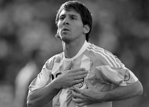 Argentina's Lionel Messi celebrates after scoring against Spain during a friendly soccer match in Buenos Aires, Argentina, Tuesday Sept. 7, 2010. (AP Photo/Andre Penner)
