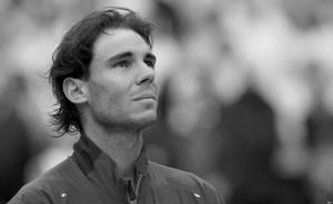 Spain's Rafael Nadal cries during the trophy ceremony held after his French tennis Open final match against Spain's David Ferrer  at the Roland Garros stadium in Paris on June 9, 2013.    AFP PHOTO / PATRICK KOVARIK