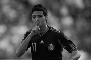 BRUSSELS, BELGIUM - JUNE 3: Mexico's Carlos Vela celebrates his scoaring goal during a friendly match against Italy as part of the Mexico National team preparation for the South Africa World Cup at the King Baudoin Stadium, on June 3, 2010 in Brussels, Belgium. (Photo by Francisco Estrada/LatinContent/Getty Images)