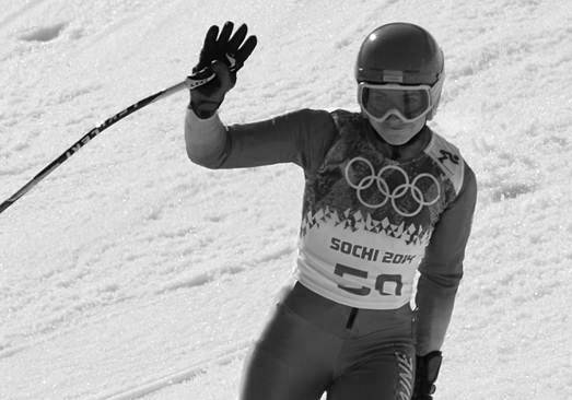 (FILES) A photo taken on February 15, 2014 shows Ukraine's Bogdana Matsotska after the Women's Alpine Skiing Super-G at the Rosa Khutor Alpine Center during the Sochi Winter Olympics. Matsotska and her coach Oleg Matsotskiy, who is also her father, have pulled out of the Sochi Games in protest at the authorities' deadly use of force against the protests in Kiev, they said on February 20, 2014.AFP PHOTO / FRANCK FIFE