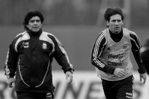 Maradona y Messi