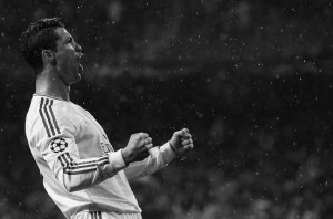 (140402) -- MADRID, abril 2, 2014 (Xinhua) -- El jugador Cristiano Ronaldo de Real Madrid, festeja su anotación, durante el partido de ida de los cuartos de final de la Liga de Campeones de la Unión de Asociaciones de Fútbol Europeas (UEFA, por sus siglas en inglés) ante Borussia Dortmund, celebrado en el Estadio Santiago Bernabéu, en Madrid, España, el 2 de abril de 2014. (Xinhua/Imago/ZUMAPRESS) (ah) (ce) ***DERECHOS DE USO UNICAMENTE PARA NORTE Y SUDAMERICA***